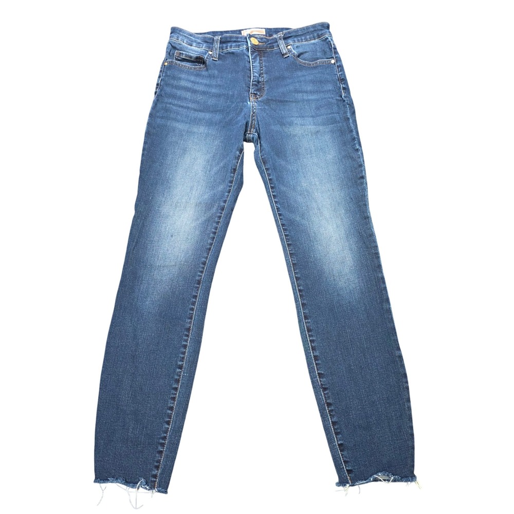 KUT from the Kloth Skinny Jeans Womens Size 6 Blue Medium Wash High Rise Raw Hem